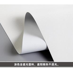 酒店禅意山水画隔断帘新中式 办公室遮光遮阳帘中式 透景卷帘窗帘