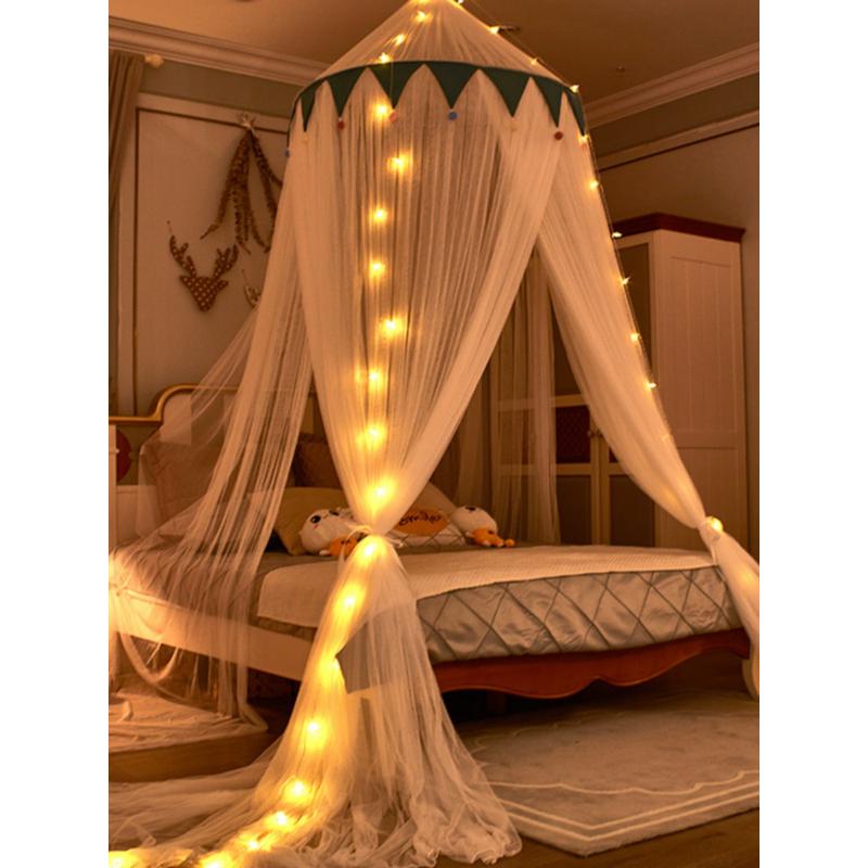 56pc圆顶蚊帐吸盘家用公主风免打孔可配吊顶床架可升降支撑杆天地