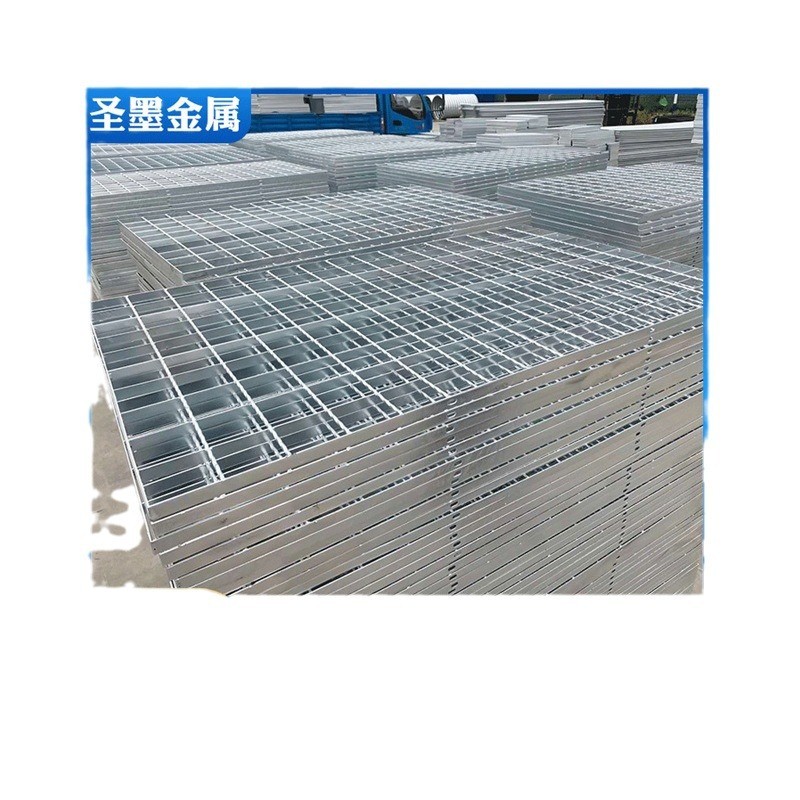 235压焊钢格板楼梯插接踏步型钢道路排水齿板格栅不锈钢沟盖板