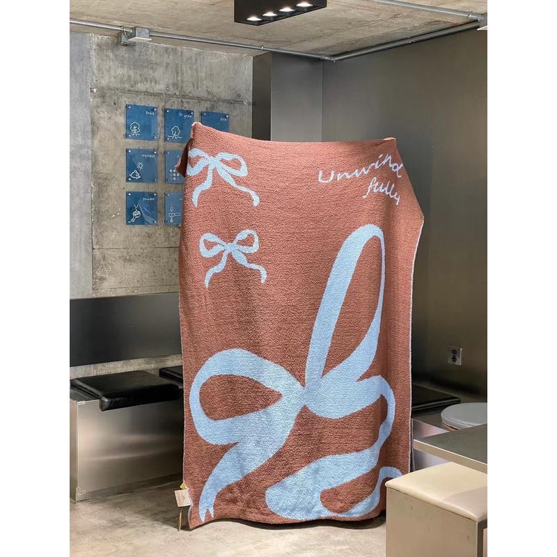 韩系针织半边绒毛毯保暖盖毯柔软宝宝可爱卡通沙发毯办公室盖毯