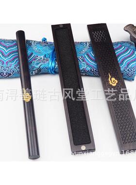 古风堂管檀香盒木质线香筒布袋装2件套熏香盒香紫光厂家直供