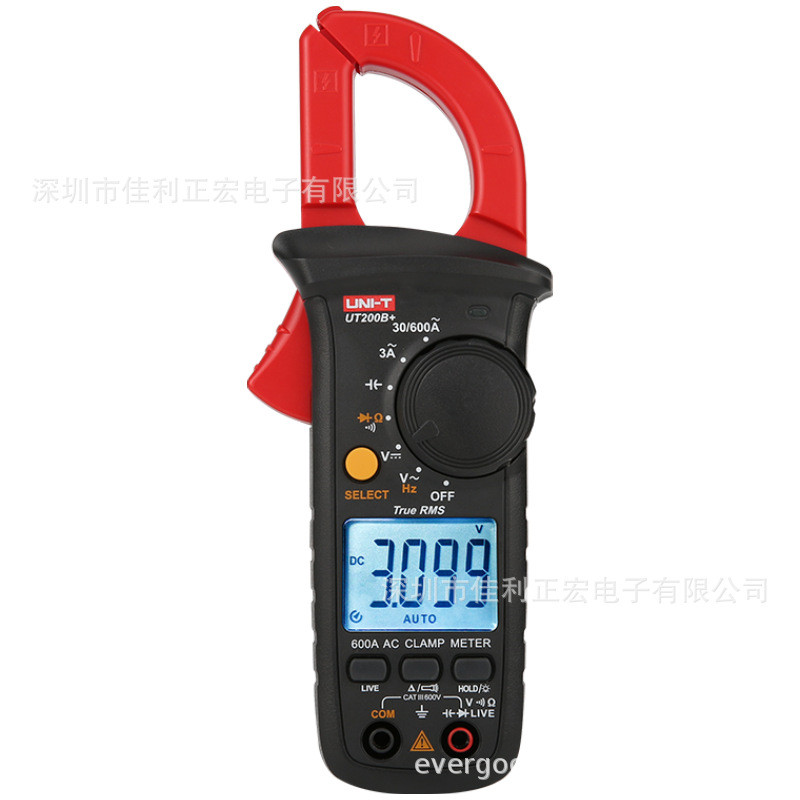 UNI-T优利德钳形表UT200B+钳形万用表电容测量电流钳表