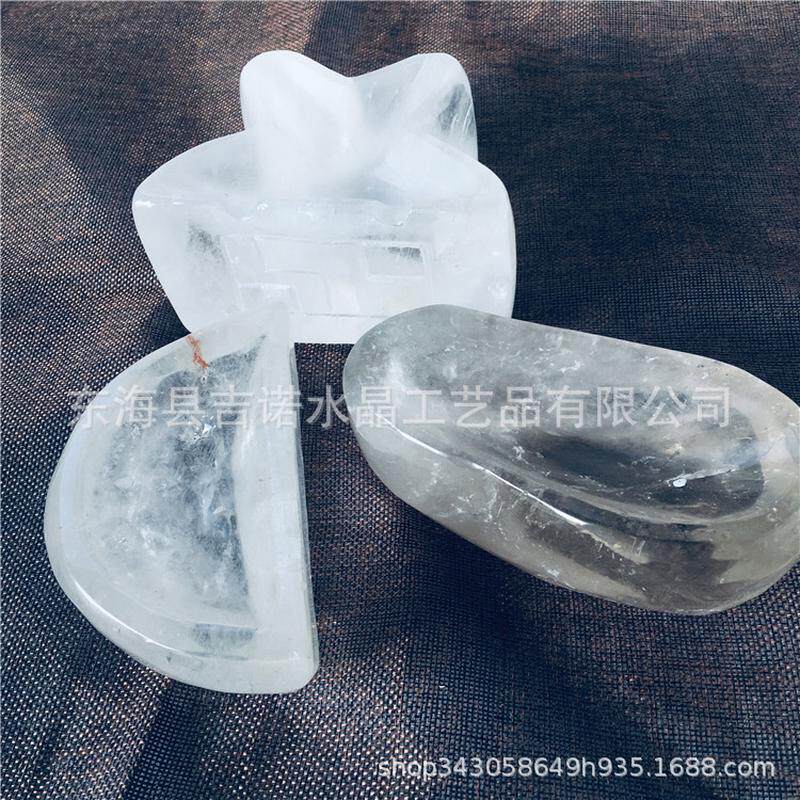 吉诺水晶水晶碗白水晶烟灰缸白水晶碗办公居摆件工艺品