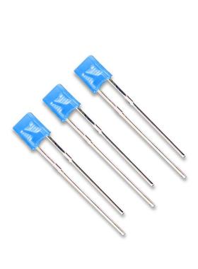 234直插led头发光二极管蓝光聚光方形方形指示灯珠蓝色长脚