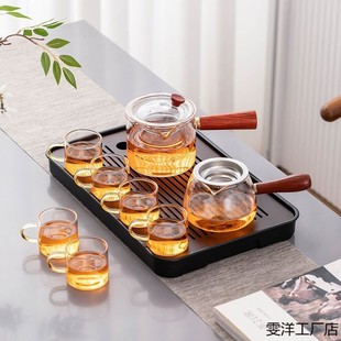 家用电陶炉烧水壶耐高温大容量会客红茶泡茶器带茶盘 玻璃茶具套装