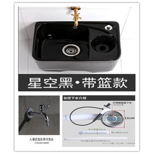 复古彩色墩布盆阳台带脚家用桶 卫生间洗拖把拖布池地拖大号落地式