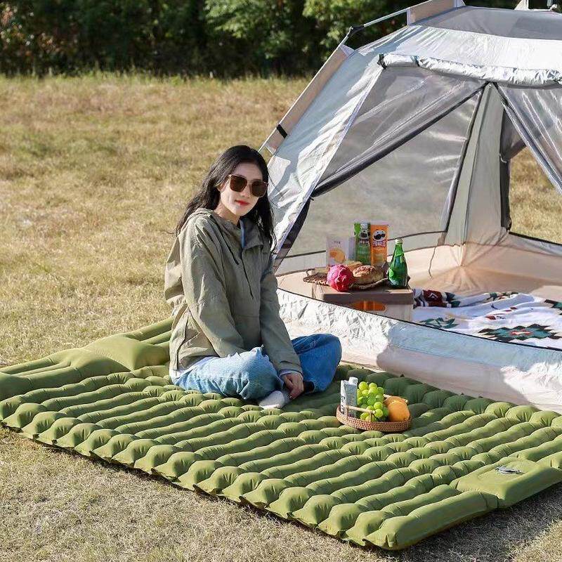 新款tpu加厚双人脚踩气垫床野营帐篷气垫钓鱼防潮便携气垫床,户外/登山/野营/旅行用品,充气床,淘宝优惠券,粉丝福利购,淘宝优惠卷