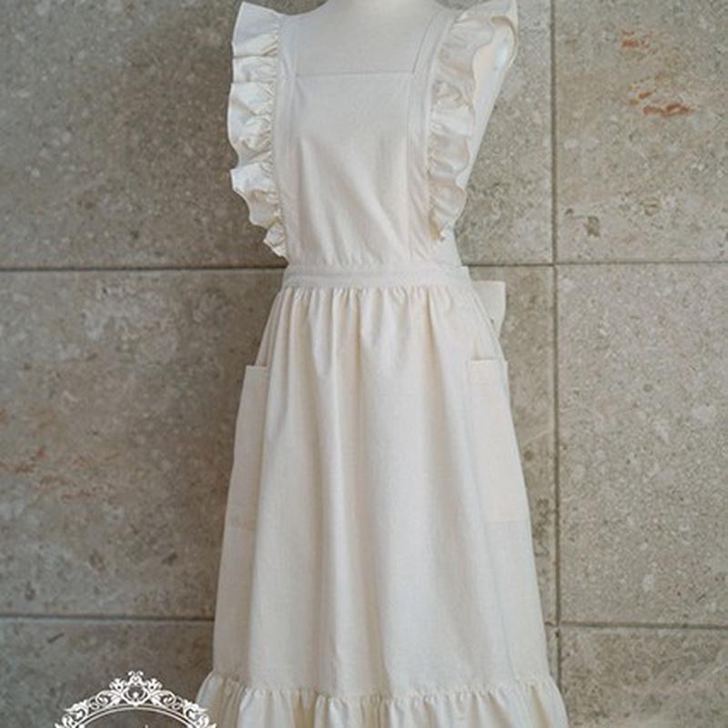 yl长款韩版过膝奥利维亚天使ins复古法式可爱公主女仆花店围裙