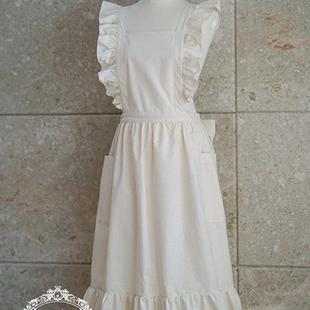 yl韩版长款过膝奥利维亚ins天使复古法式可爱公主女仆花店围裙