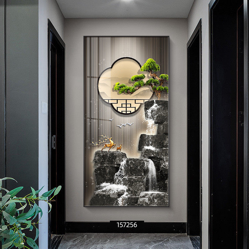 入户玄关装饰画玄幻背景墙大厅墙面走廊尽头过道壁画现代简约挂画