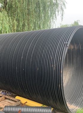 增强塑钢缠绕管市政埋地排污聚乙烯大口径sn8螺旋hdpe钢带排水管