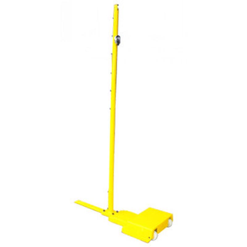 移动式羽毛球网柱铸铁羽毛球柱子便携式羽毛球网架封底电镀轮式