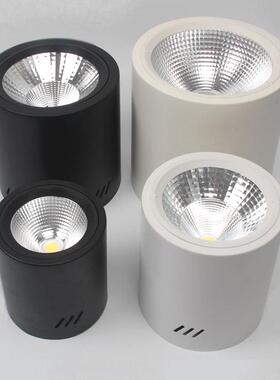 车站厂房商场餐厅照明吸顶吊线明装筒灯30w50wled筒灯cob明装筒灯