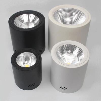 车站厂房商场餐厅照明吸顶吊线明装筒灯30w50wled筒灯cob明装筒灯