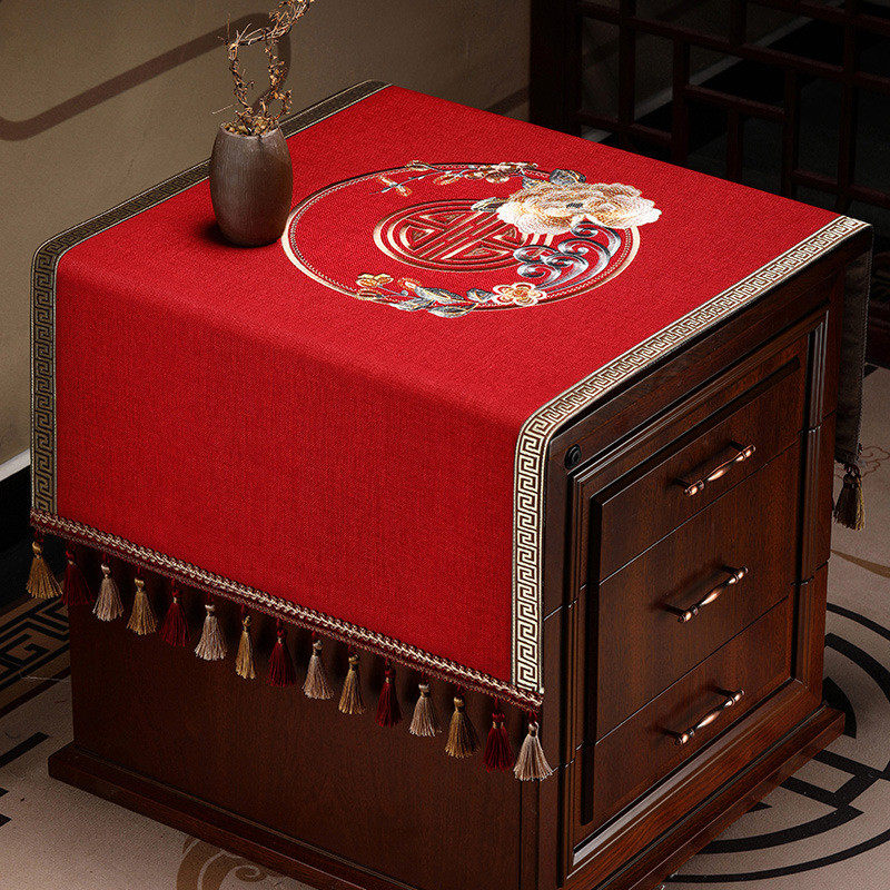 方床头柜盖布高档客厅茶几垫布边柜角几小方几盖巾新中式桌布防尘,居家布艺,桌布,淘宝优惠券,粉丝福利购,淘宝优惠卷