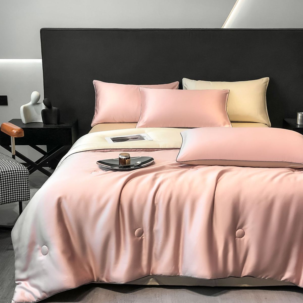 天丝夏被莱薄款空调被单双人可水洗夏凉被四件套凉感赛尔被子