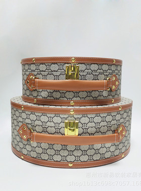 简约半圆手提收纳箱玄关工艺装饰摆件储物盒样板房衣帽间软装饰品