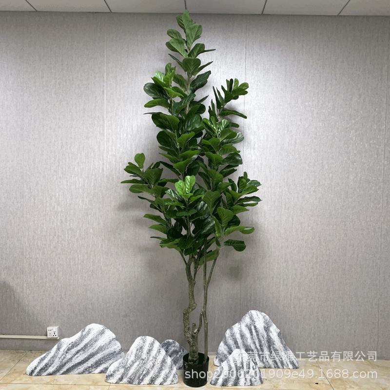 仿真绿植办公室琴叶榕葫芦榕家居装饰仿真展厅落地盆栽厂家批发
