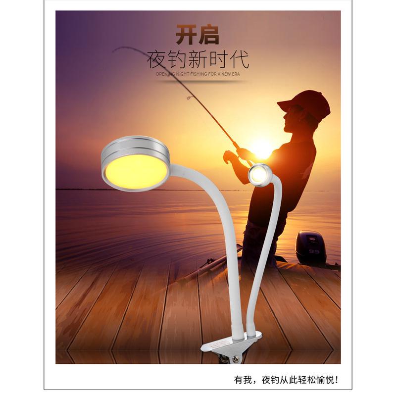 尼可筏钓灯黄光双灯头诱鱼灯集鱼灯泛光广筏钓诱鱼灯批发