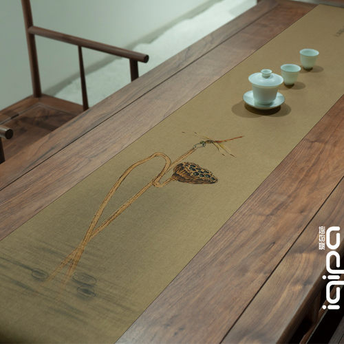 m3no批发防水茶新中式桌旗现代简约茶旗轻奢禅意茶台桌布茶席桌垫