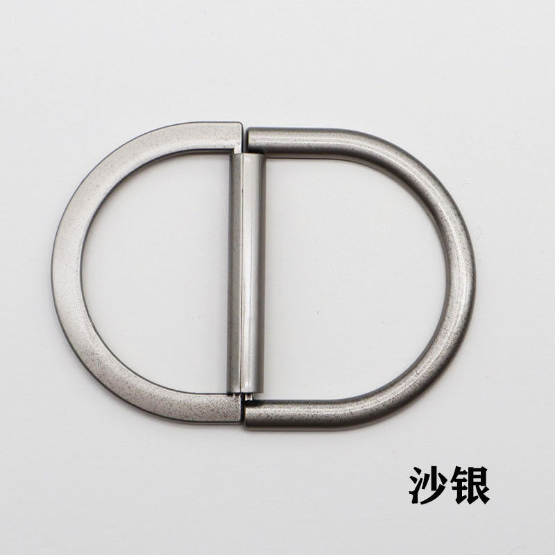 箱包锌合金双d形扣半圆形服装辅料服饰金属环d字环调节扣