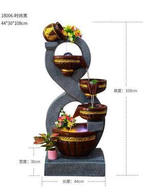 现代简约欧式流水喷泉客厅阳台办公室酒店水景电视柜落地摆件