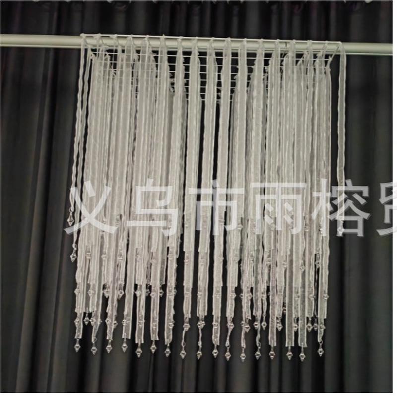 雨榕雪纱螺纹缎带亚克力吊坠珠帘吊帘挂帘悬挂婚礼道具婚庆装饰带