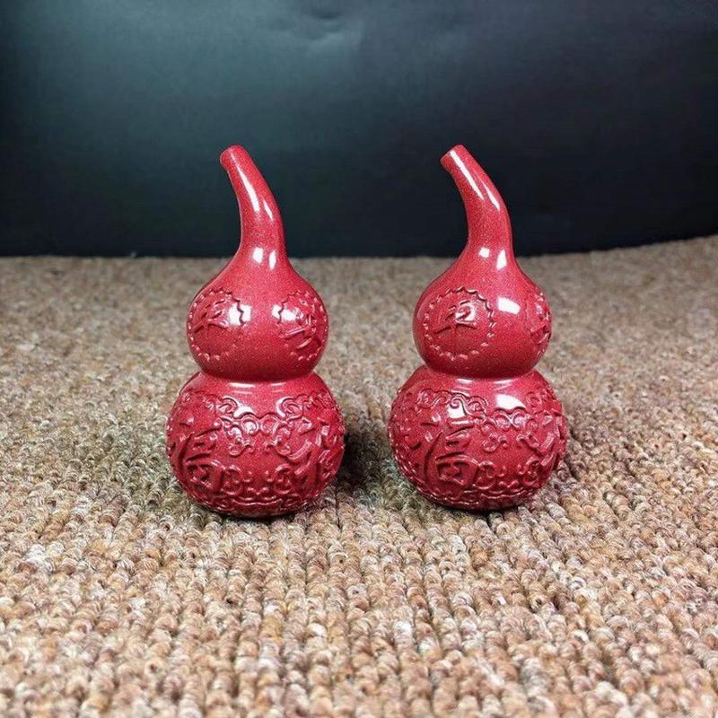 热销朱砂葫芦摆件天然紫金砂大葫芦平安出入车挂配件摆件