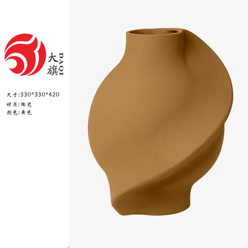 热销现代艺术家居软装白色陶瓷手工花瓶摆件样板房别墅酒店装饰品