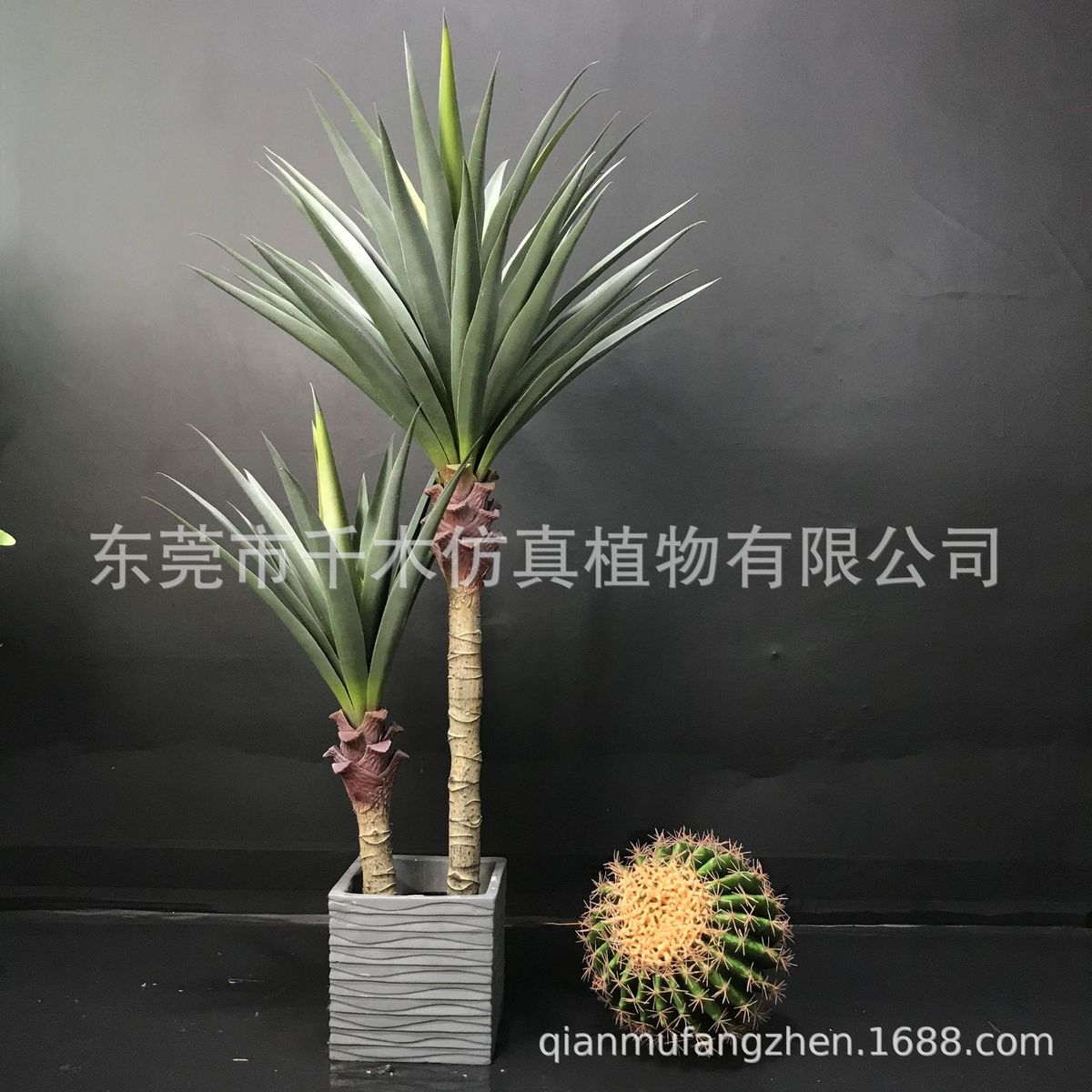 ins风剑兰剑麻植物盆栽落地多杆绿植龙舌兰家居软装摆件北欧仿真