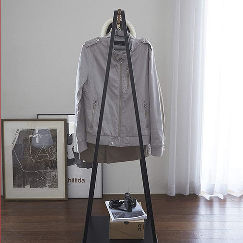 热销晾衣架卧室室内简约落地衣架家用单杆收纳置物架多功能挂衣架