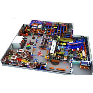 室内外大蹦蹦床蹦床公园网红成人粘粘乐小型滑梯超市商场游乐场备