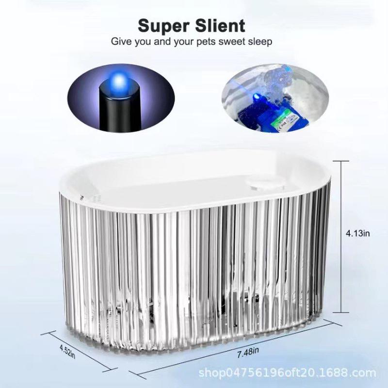 新品1.35l迷你活水宠物饮水机水晶循环宠物喂水器自动喷泉
