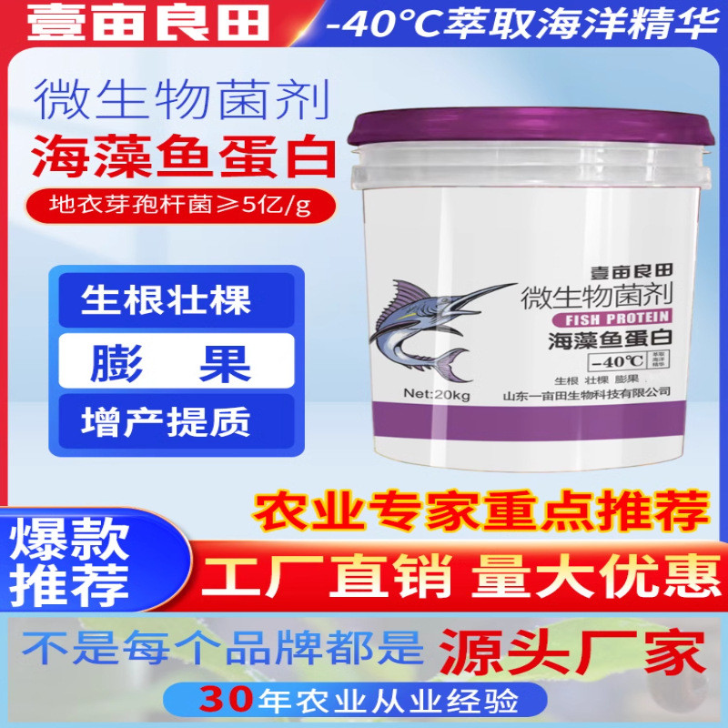 定制海藻精鱼蛋白肥蔬菜水果用甜生根养根膨果上色增肥水溶肥