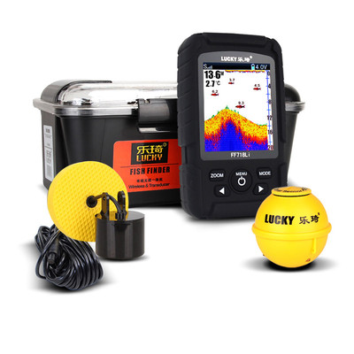乐琦无线探鱼器充电防水智能声纳鱼群器可视浑水找鱼器渔具