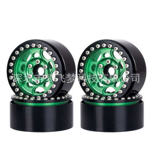 热销scx10rr101.9寸1/10cnc铝合金金属轮毂升级改装配件4个装