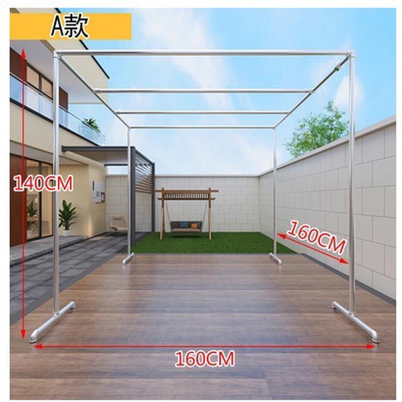 ki9s晾衣架落地室外晒被服挂衣户外防风大型镀锌钢管干货香肠遮阳