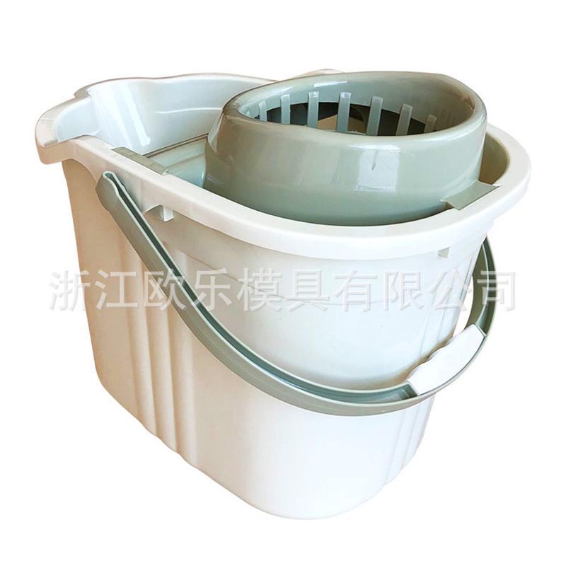 供应家用干湿两用拖布桶模具带甩水自动拖把桶旋转式