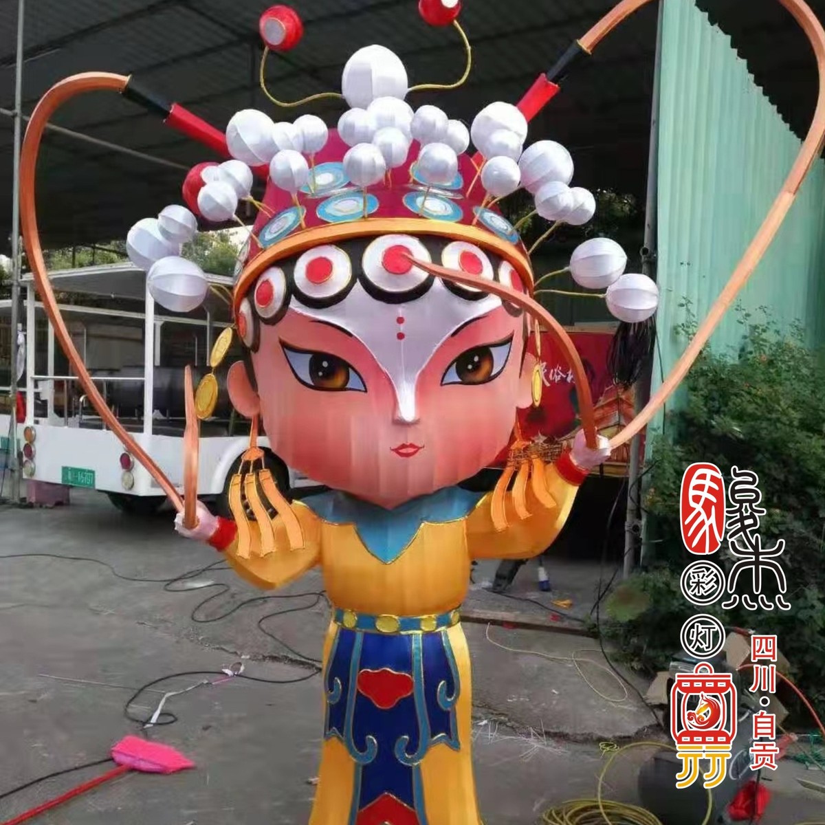 国潮灯光花灯制作自贡大型彩灯人物造型节春节亮化灯展展览制作