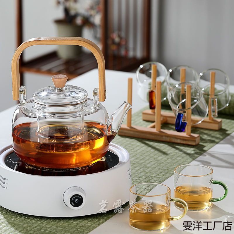 玻璃煮茶壶耐高温加厚家用大容量茶水分离提梁壶电陶炉泡茶壶套装