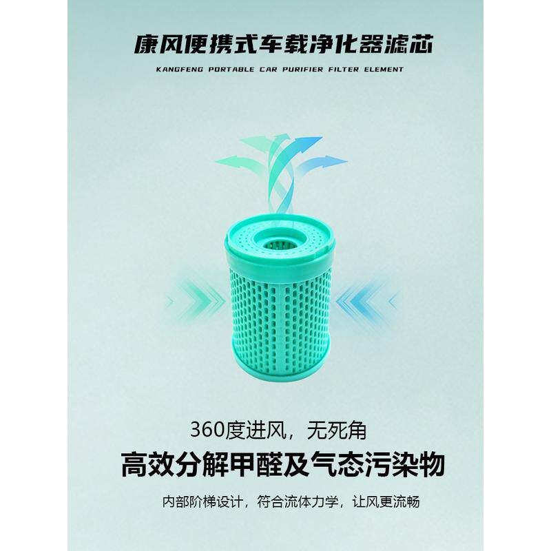 康风F3车载滤芯固体碱滤芯康风便携车载F2F3通用空气净化器滤芯