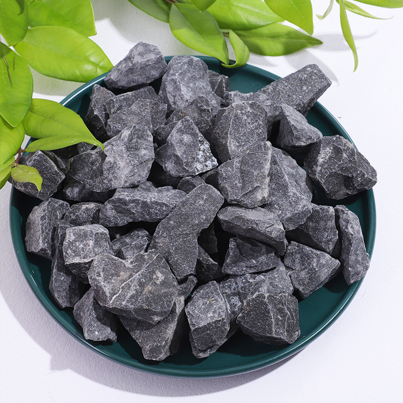 黑色砾石石铺路灰色水洗工程水磨石建筑机制小碎石子园林洗米石