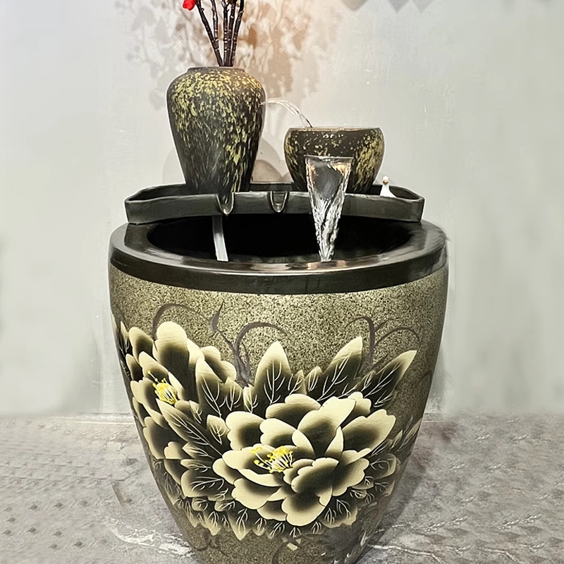 循环流水器古法养鱼流水罐瀑布过滤系统搭配流水盆鱼缸增氧造景,家居饰品,流水摆件,淘宝优惠券,粉丝福利购,淘宝优惠卷