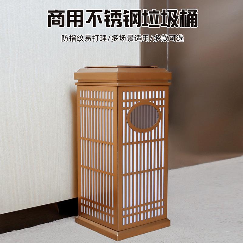 新中式垃圾桶仿古酒店餐厅大堂日式榻榻米烟灰桶带烟灰缸电梯口