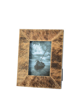 饰品现代中古风虎纹马毛相框样板间卧室画框摆件创意家居软装轻奢