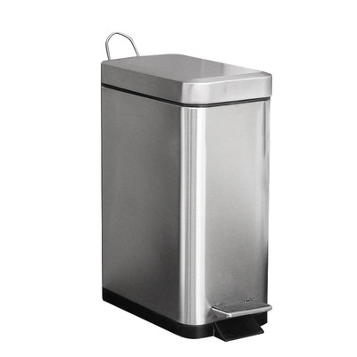 家用防滑脚踏卫生垃圾桶办公室静音缓降有盖垃圾桶夹缝厕所长方型