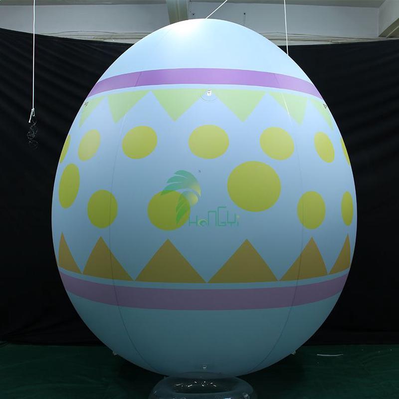 热销充气发光彩绘鸡蛋不倒翁变气模球pvc闭气互动椭圆状色球户外
