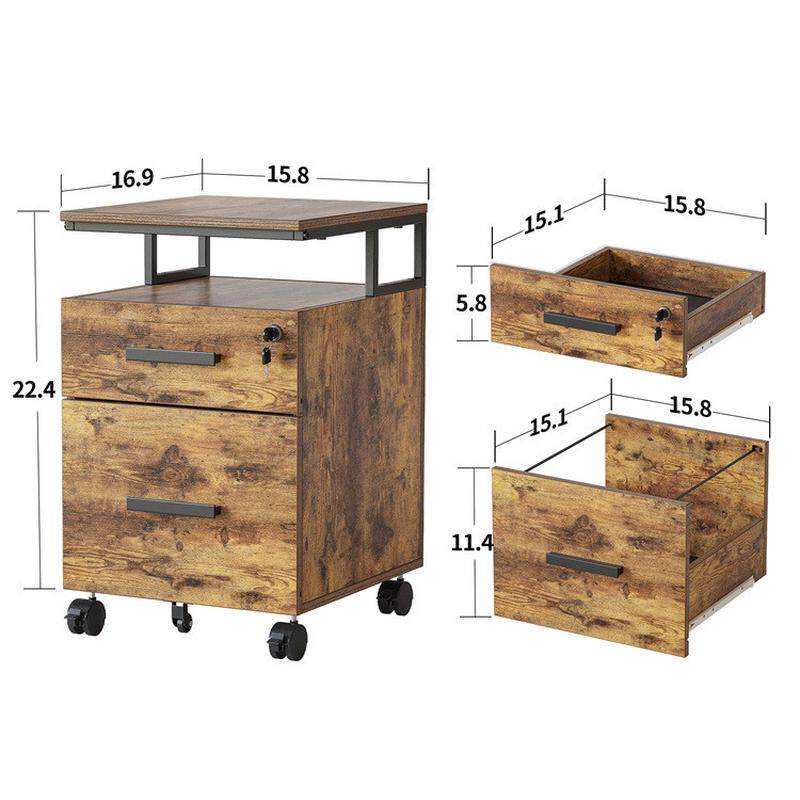 抽屉厂家直销横向文件柜开放式搁板和现代简约储物柜打印机支架