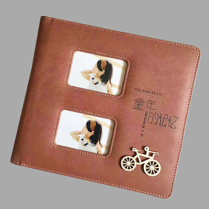 204成长纪念册宝宝儿童家庭照片书制作影楼皮质毕业相册影集冲印