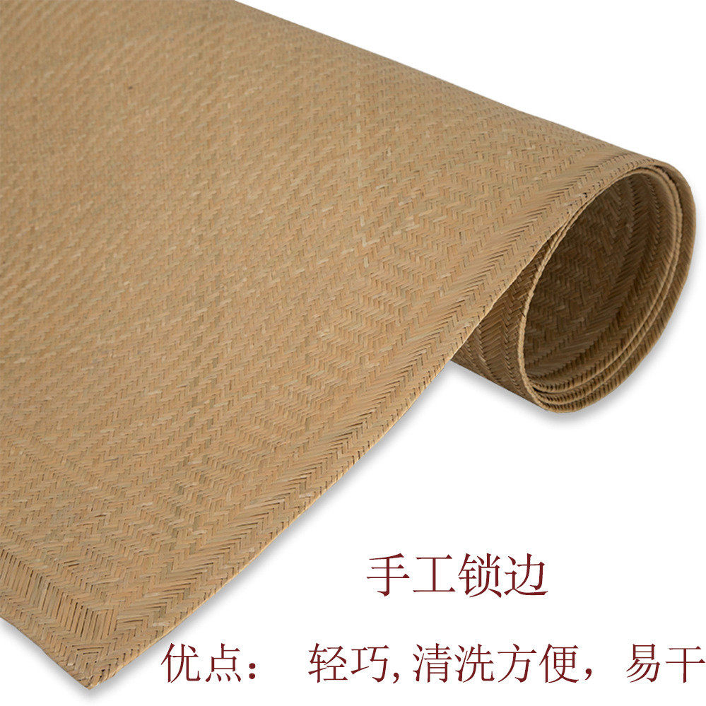 x1aw益阳水竹双人床夏季手工头青老细篾席子凉席1.5m/1.8米定做